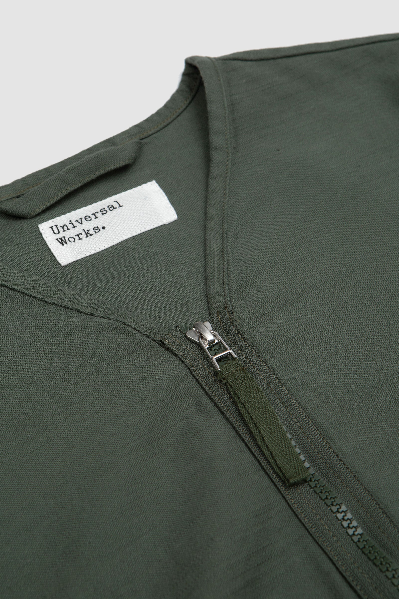SPORTIVO STORE_Zip Liner Slub Sateen Jacket Olive_3