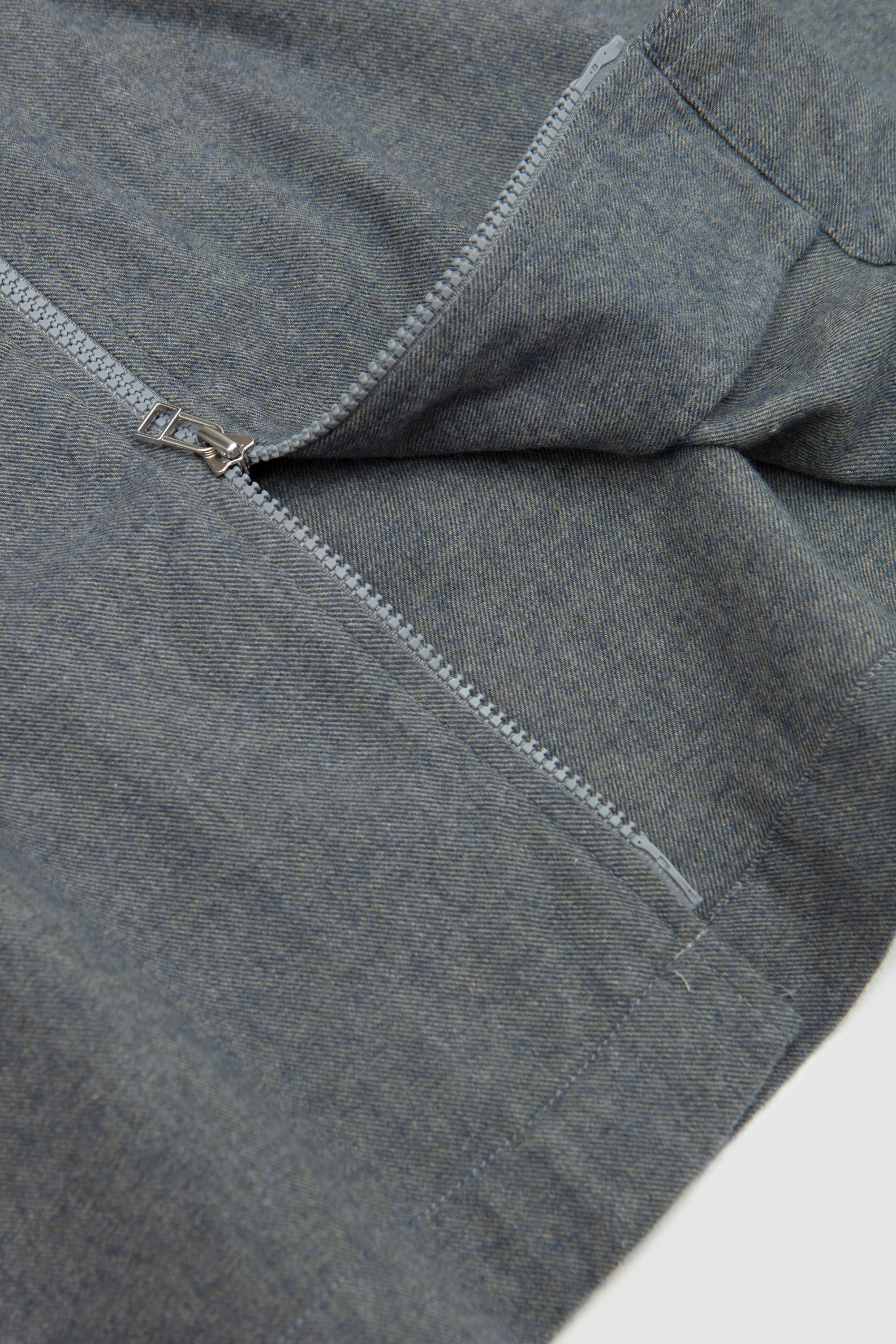 Zip Shirt Brushed Flannel Navy