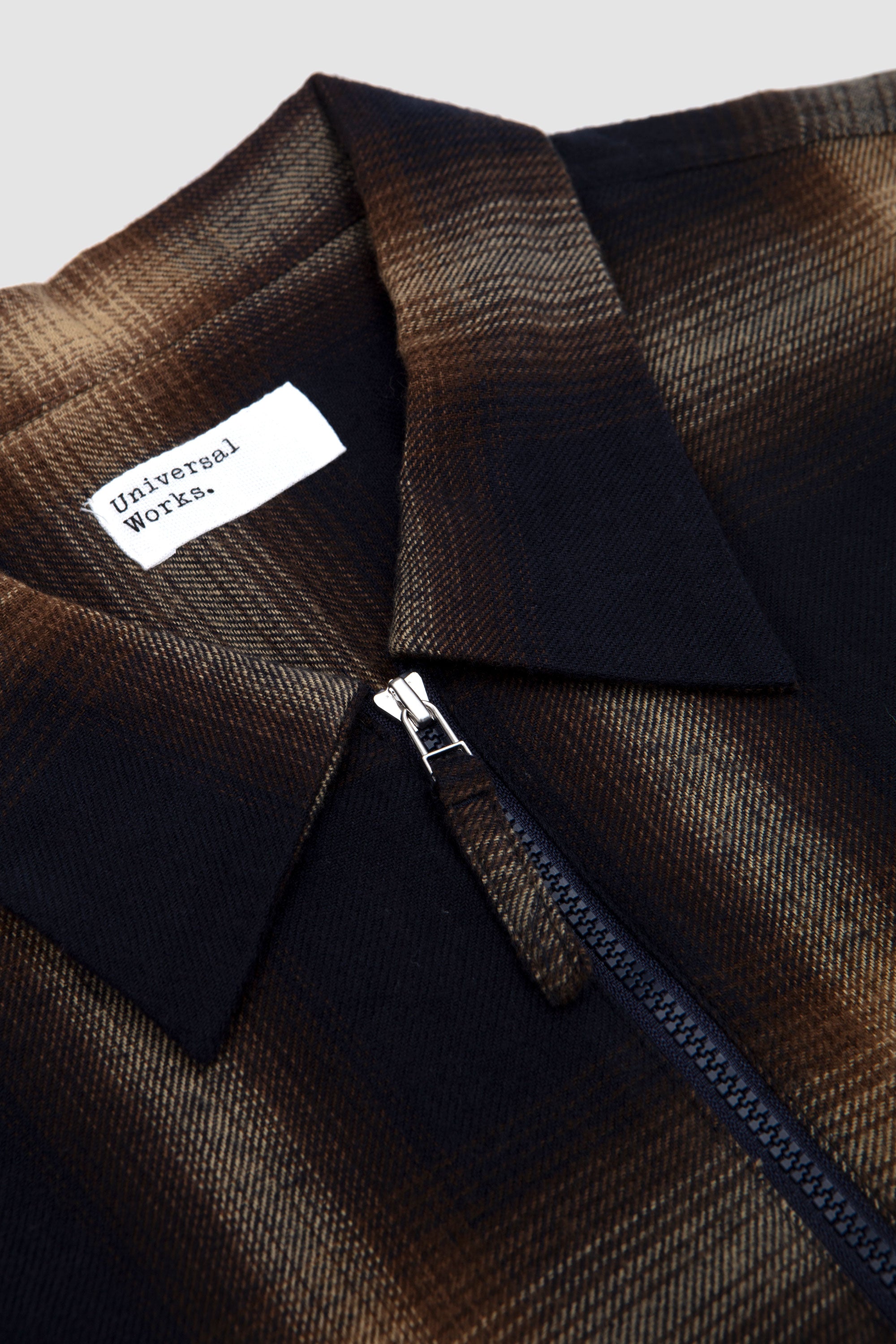 Zip Shirt Cedar Check Brown