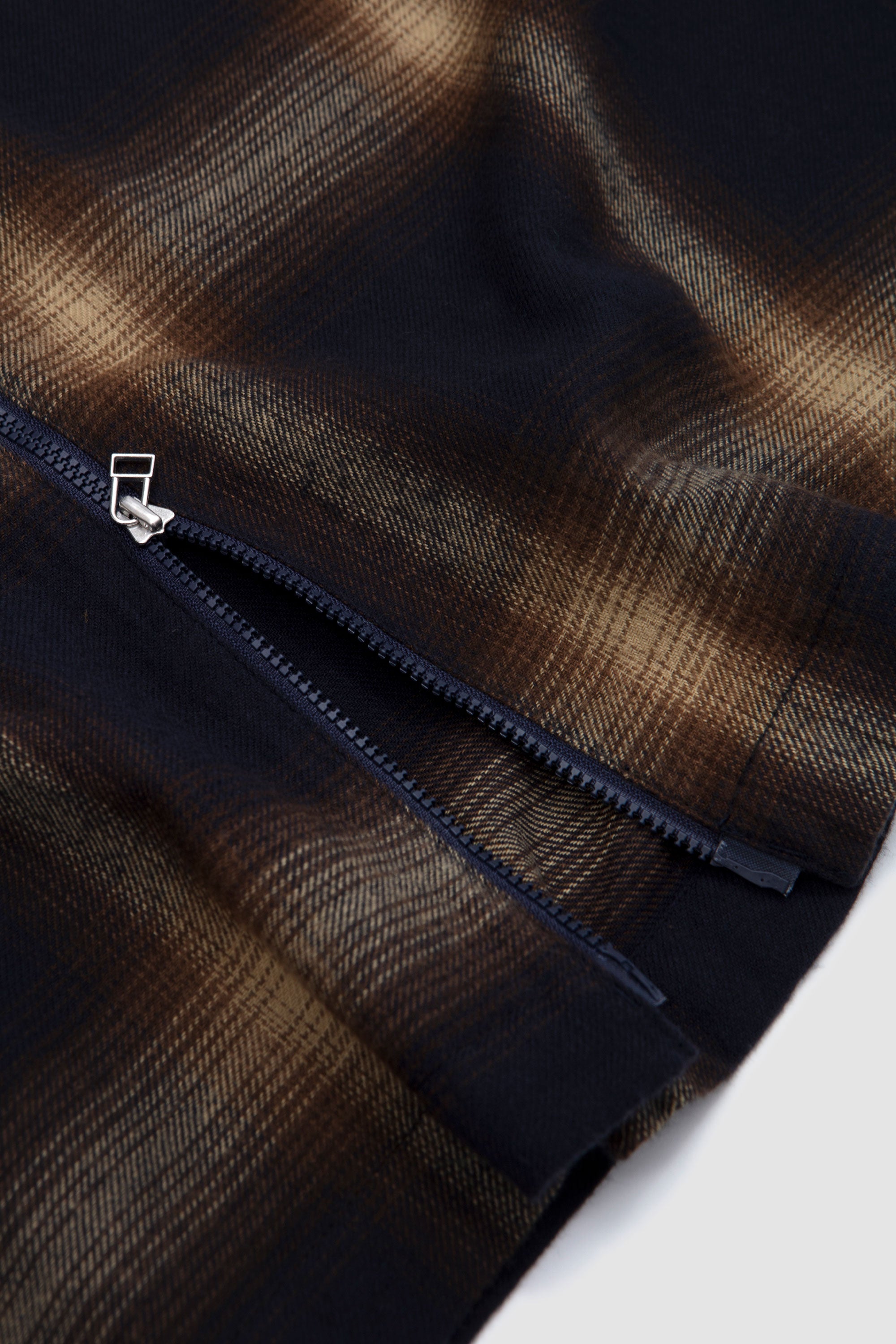 Zip Shirt Cedar Check Brown