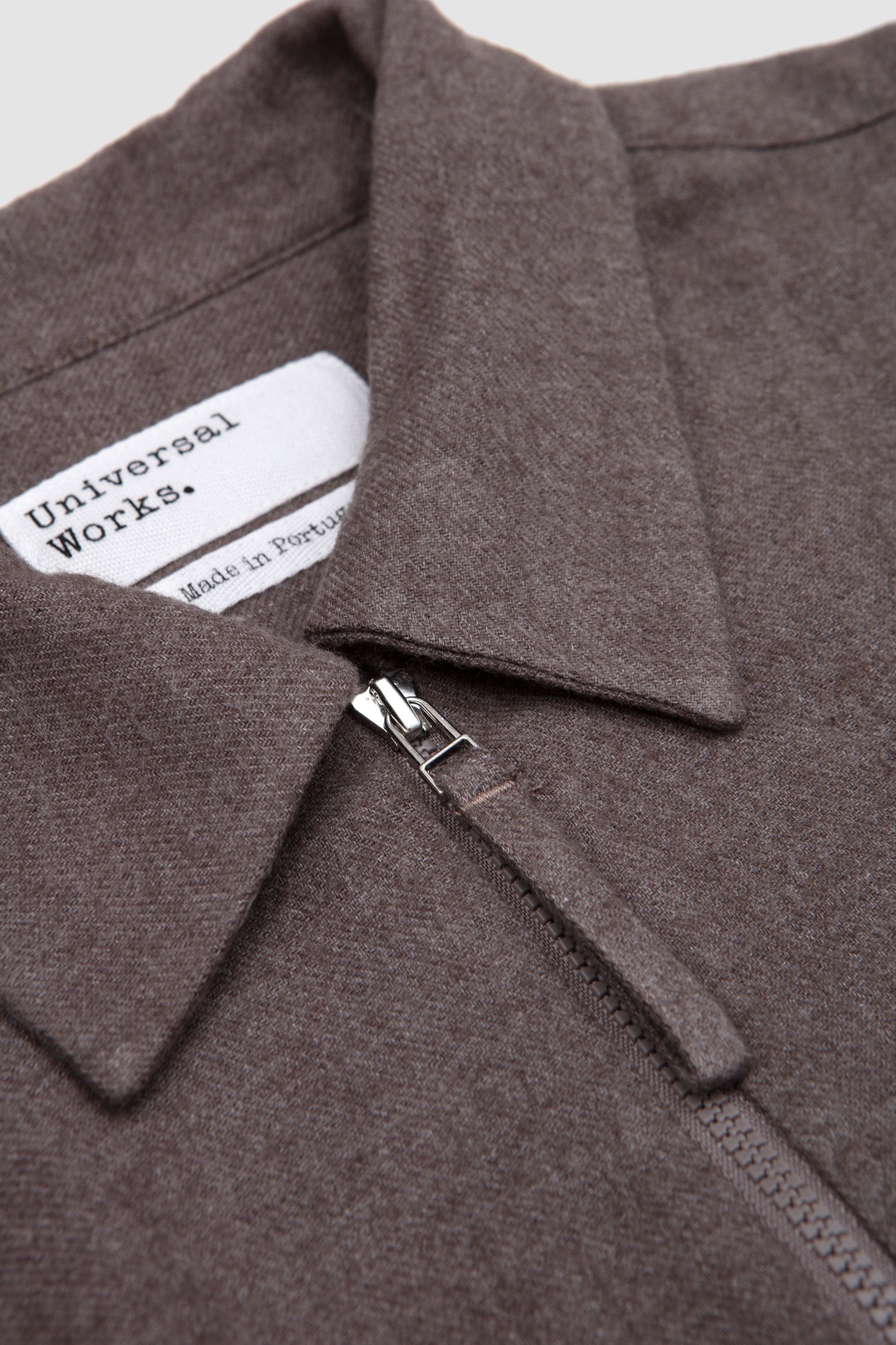 Zip Shirt Monty Cot Tencel Brown_1