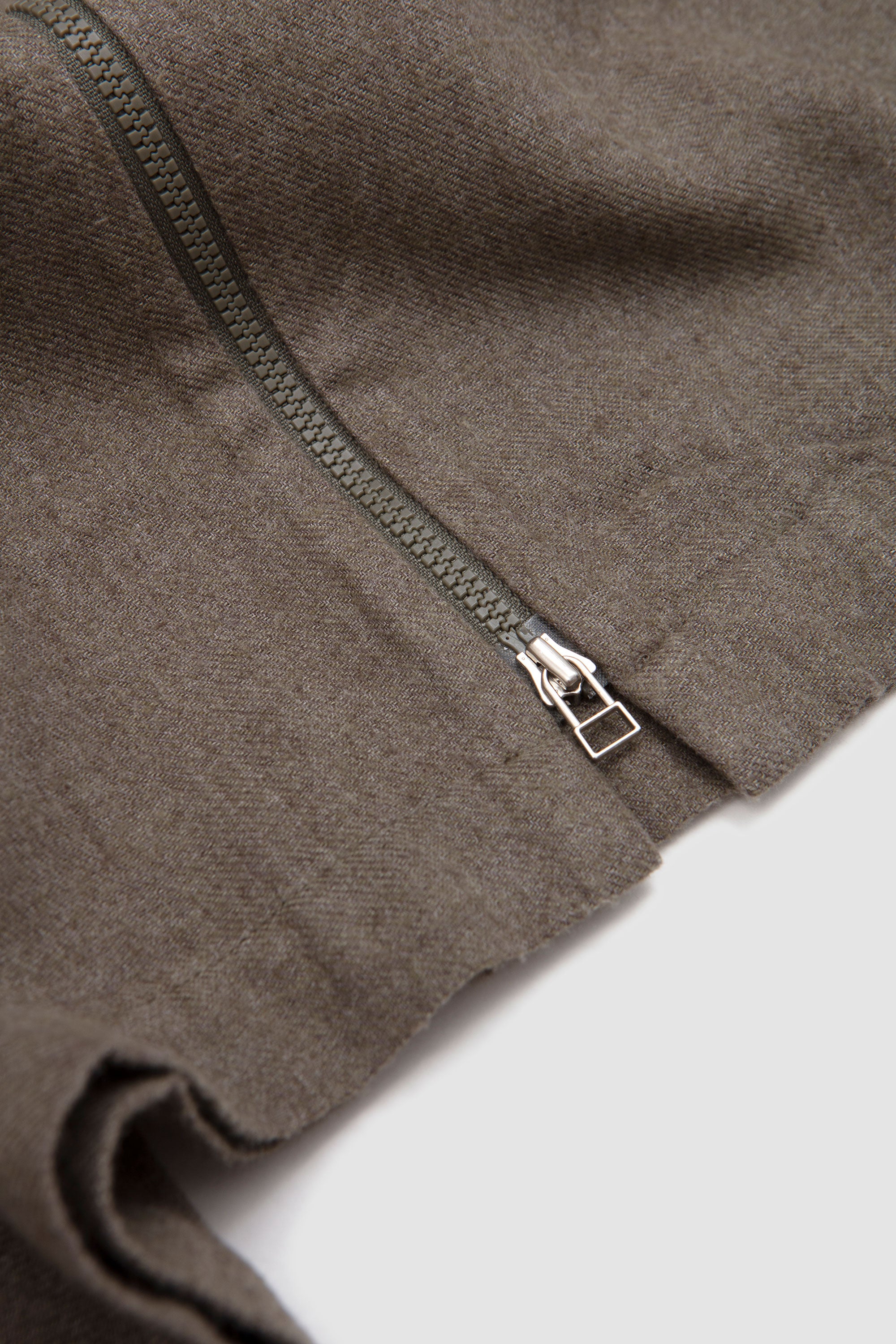 Zip Shirt Monty Cot Tencel Olive_3