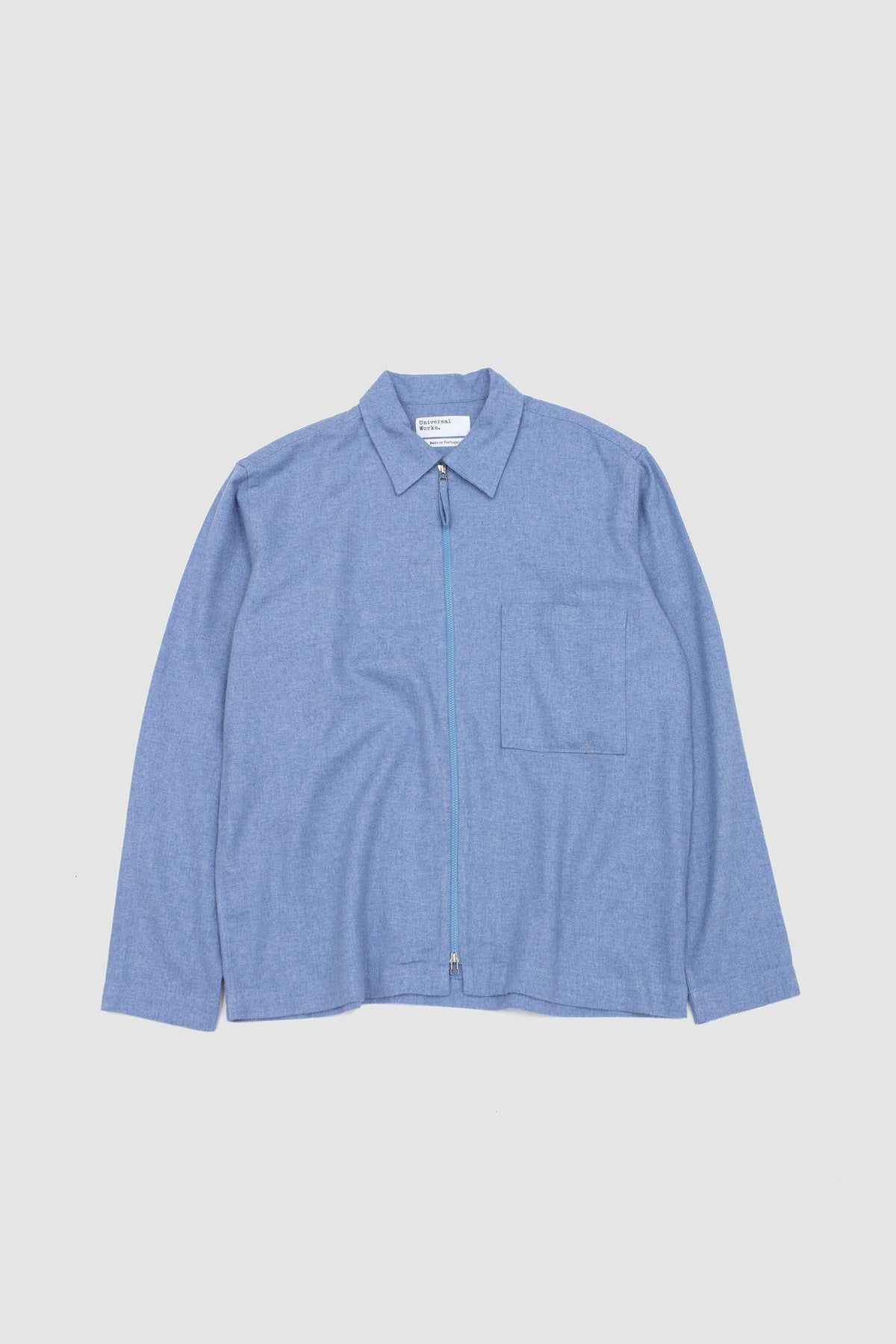 Zip Shirt Monty Cot Tencel Sky Blue