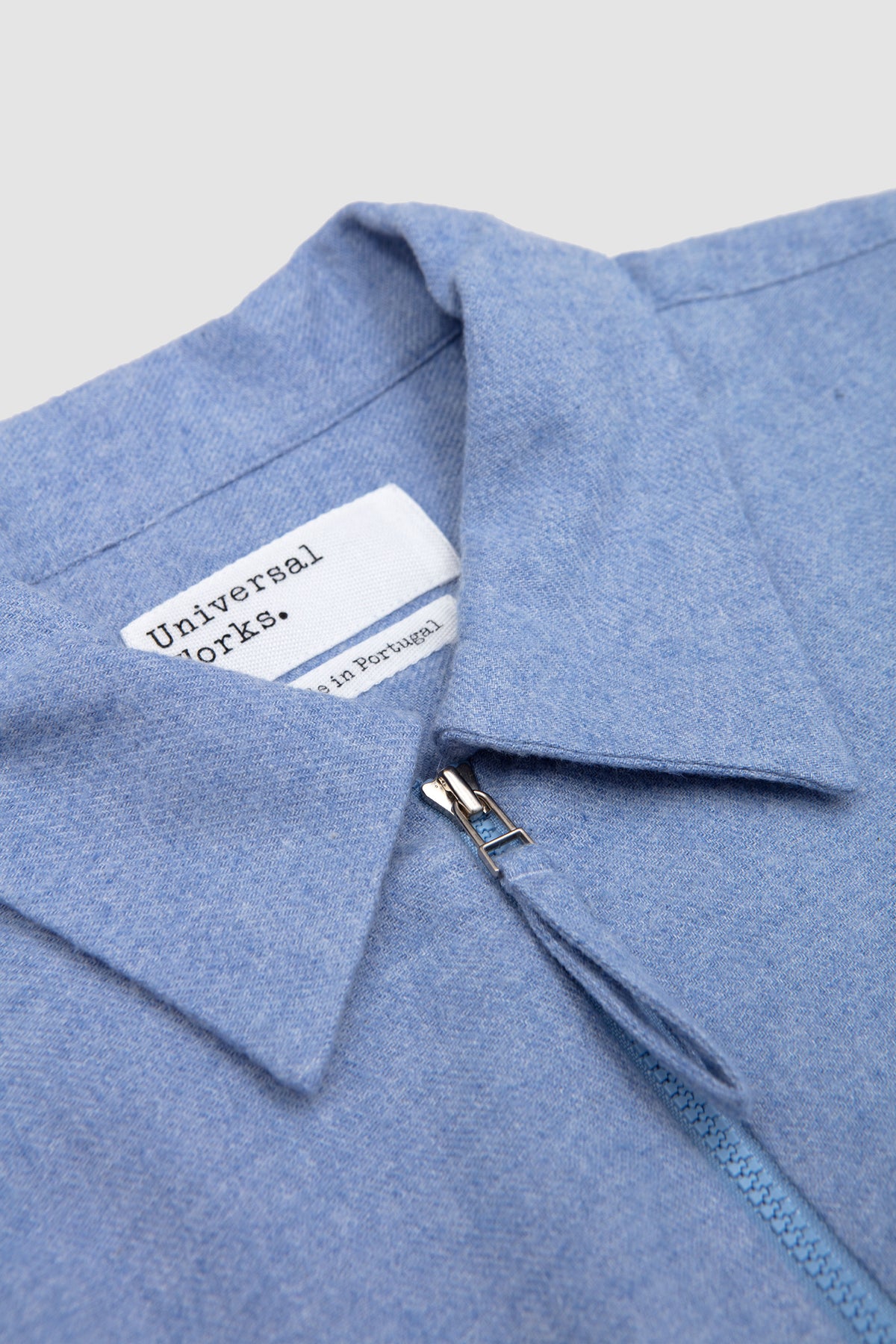 Zip Shirt Monty Cot Tencel Sky Blue_2