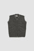 SPORTIVO STORE_Zip Waistcoat Wool Fleece Grey Marl
