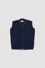SPORTIVO STORE_Zip Waistcoat Wool Fleece Indigo