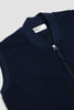 SPORTIVO STORE_Zip Waistcoat Wool Fleece Indigo_3