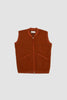 SPORTIVO STORE_Zip Waistcoat Wool Fleece Orange_2