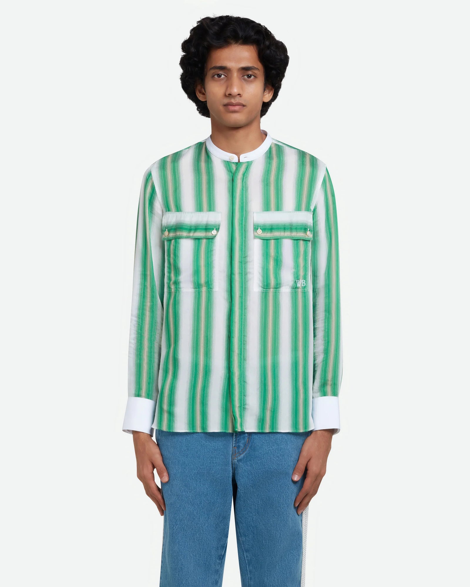 SPORTIVO STORE_Cadence Silk Shirt Green/Ivory_6