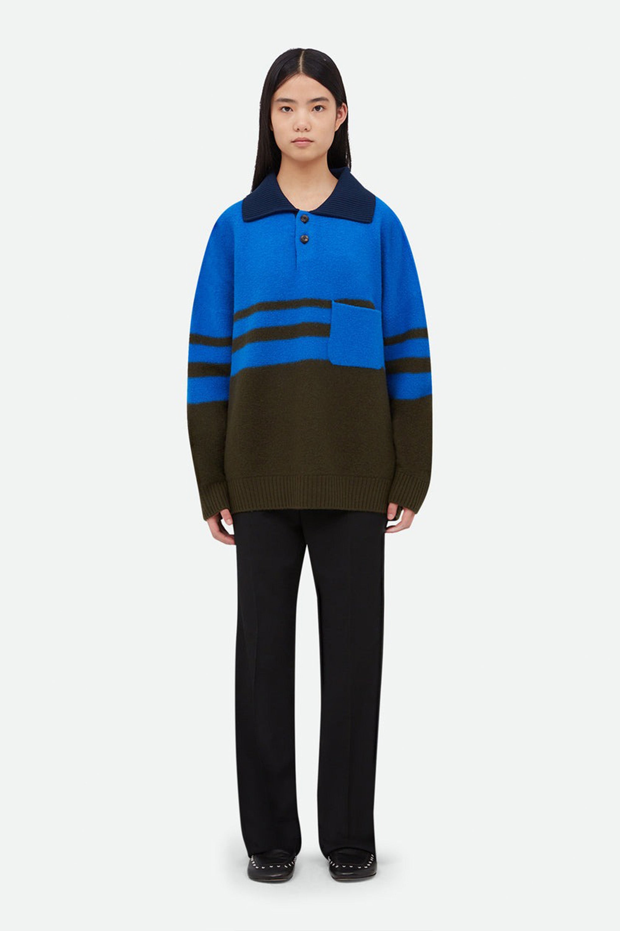 Calm Polo Khaki/ Blue