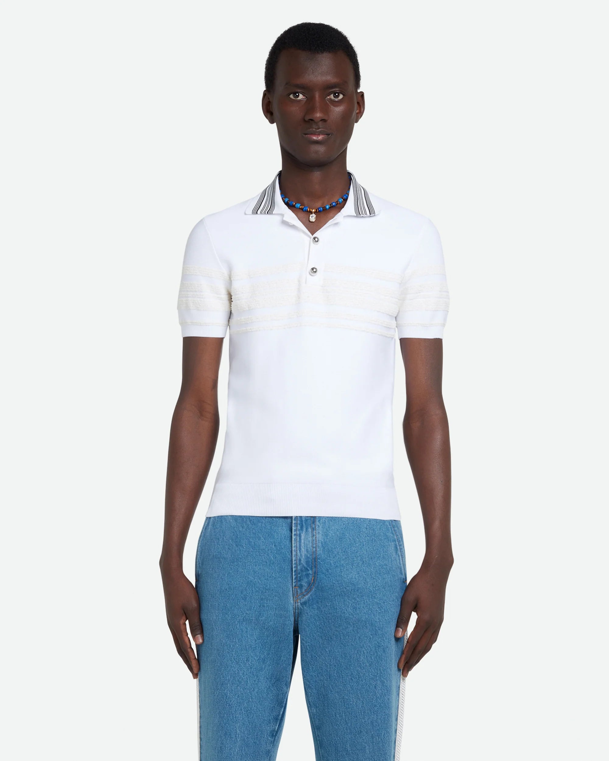 Dawn Knit Polo White/Ivory_6