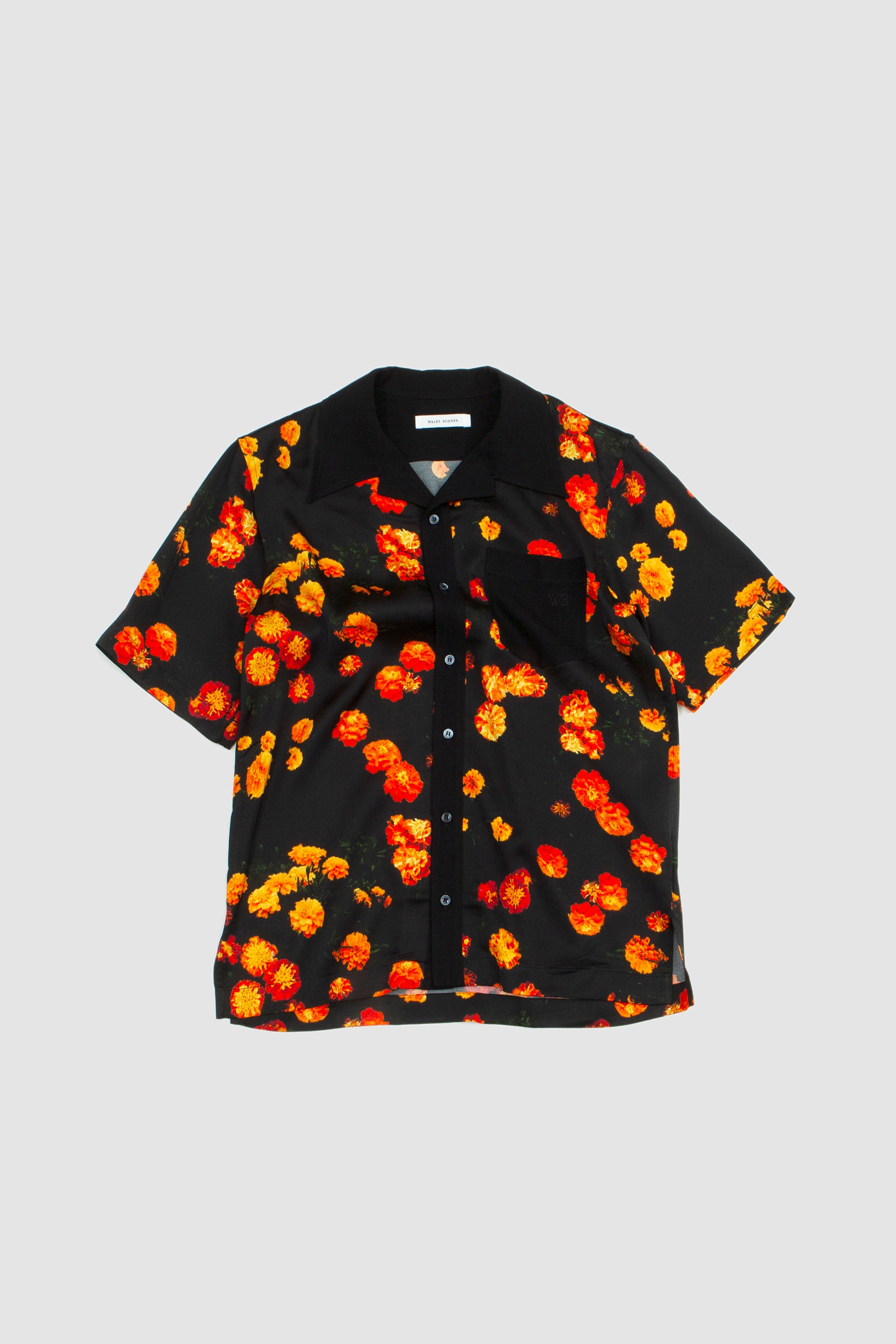 Highlife Bowling Shirt Marigold Flowers