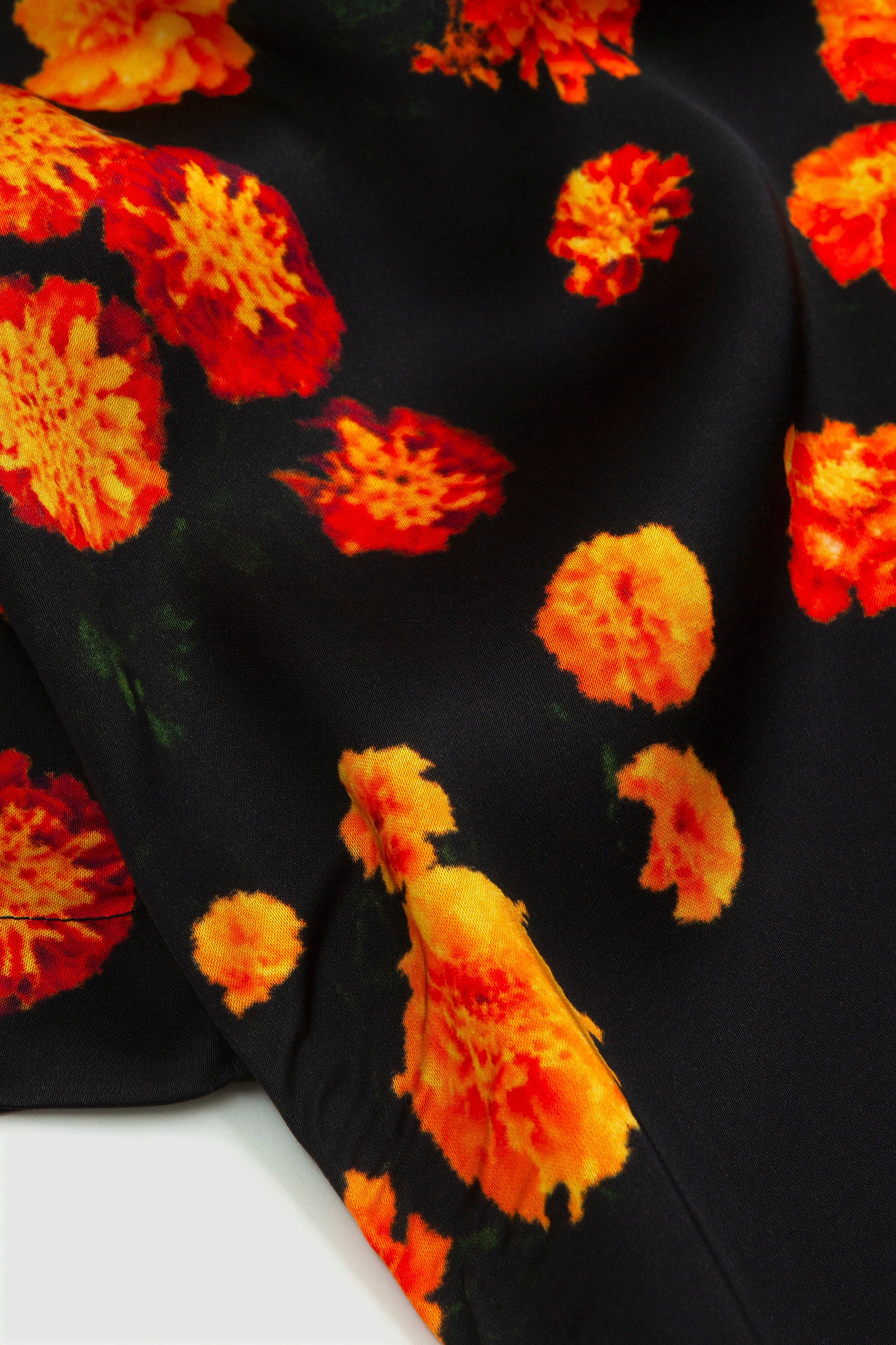 Highlife Bowling Shirt Marigold Flowers_3