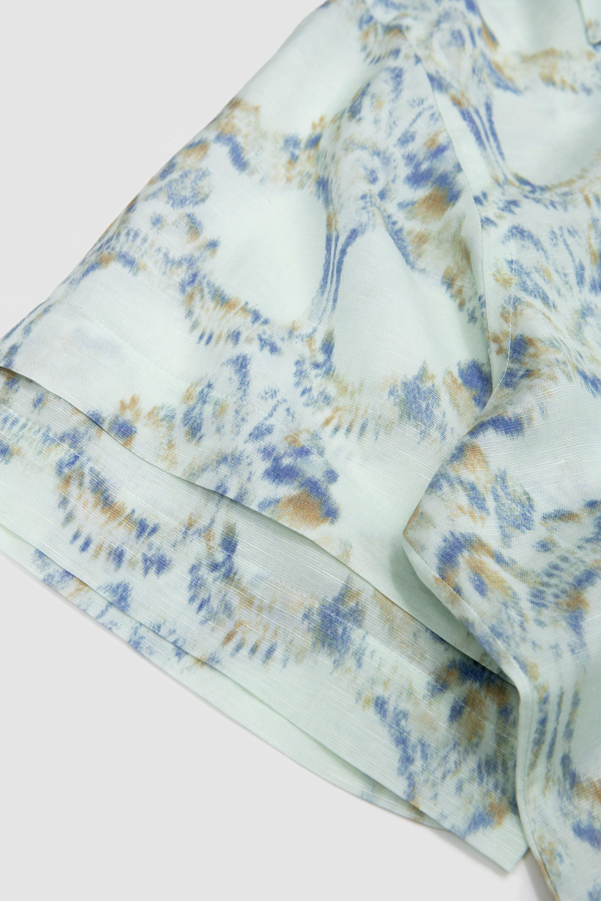 Lotus Bowling Shirt Pale Teal/ Olive/ Lavender_3