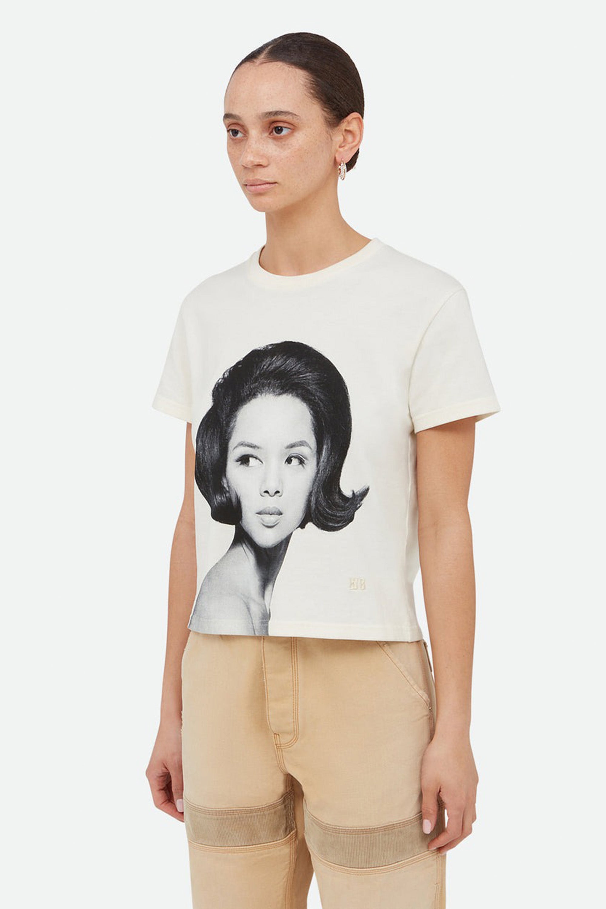Selah Cropped T-Shirt Ivory