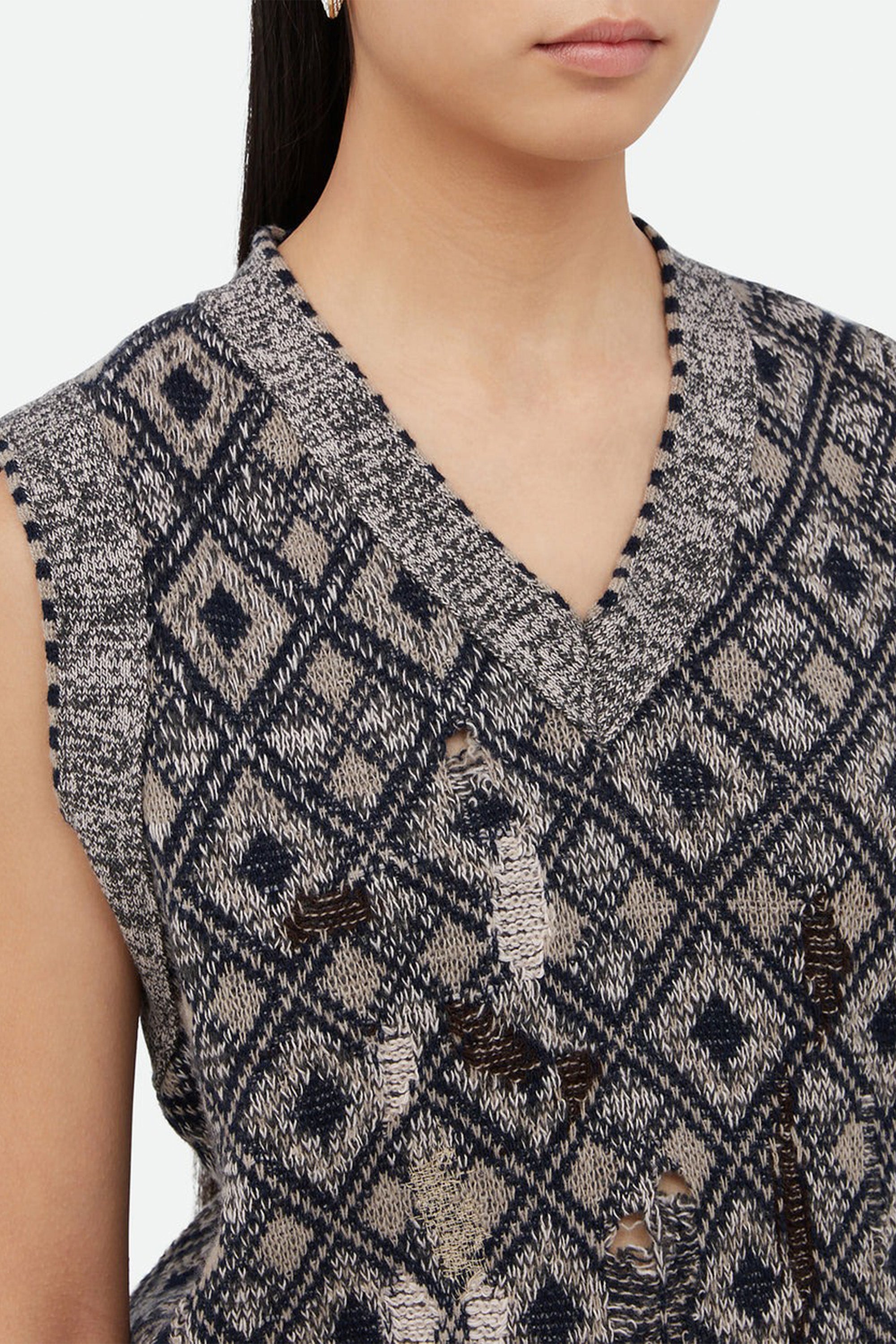 Sibling Knit Vest Grey/ Black/ Navy/ Ivory_8