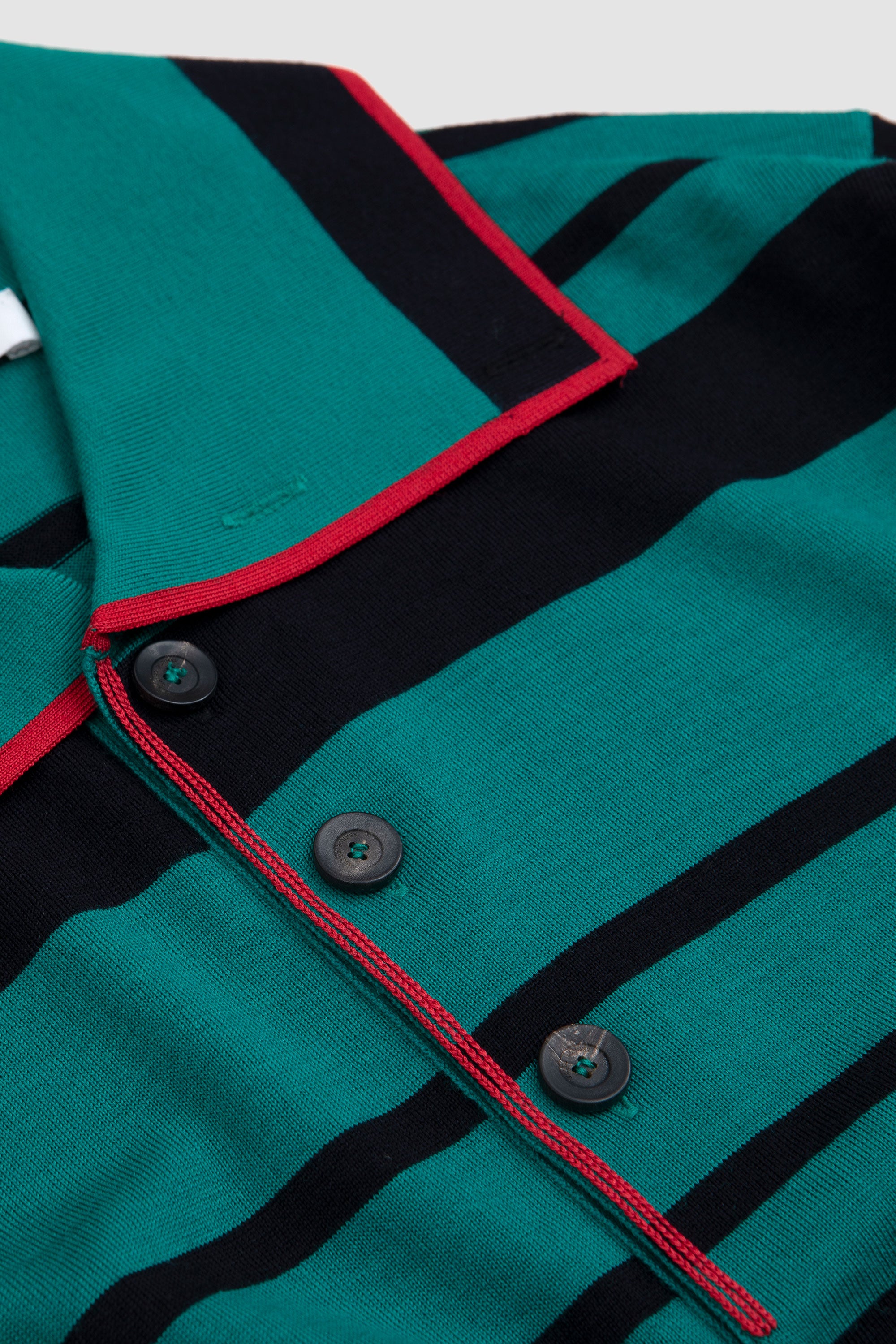 Sitar Knit Top Silk/Wool Yarn Green/Navy_2