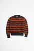 SPORTIVO STORE_Aabuk Crewneck Striped Sweater Blu Chiaro/Arancio