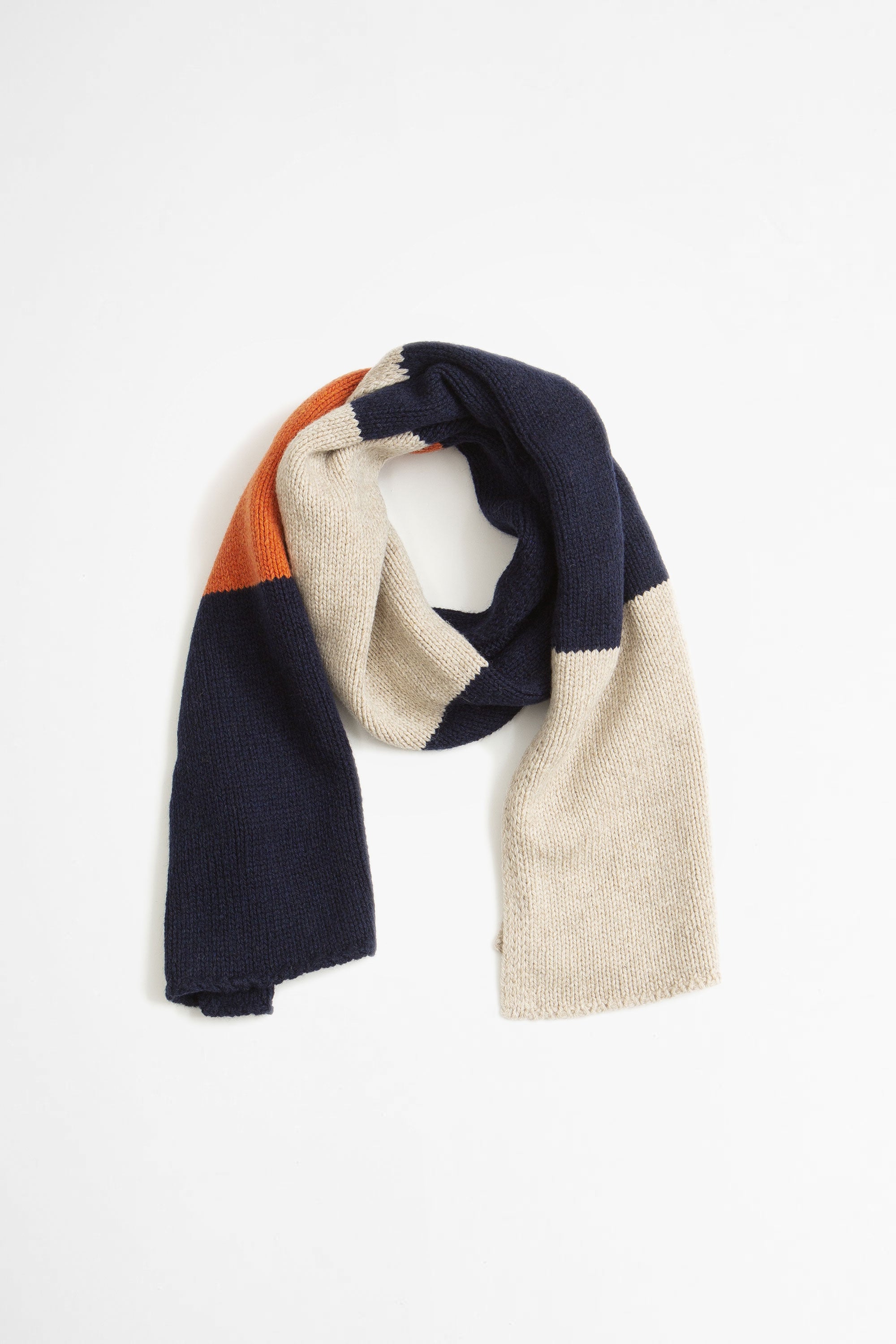 Eco Wool Stripe Scarf Mixed_5
