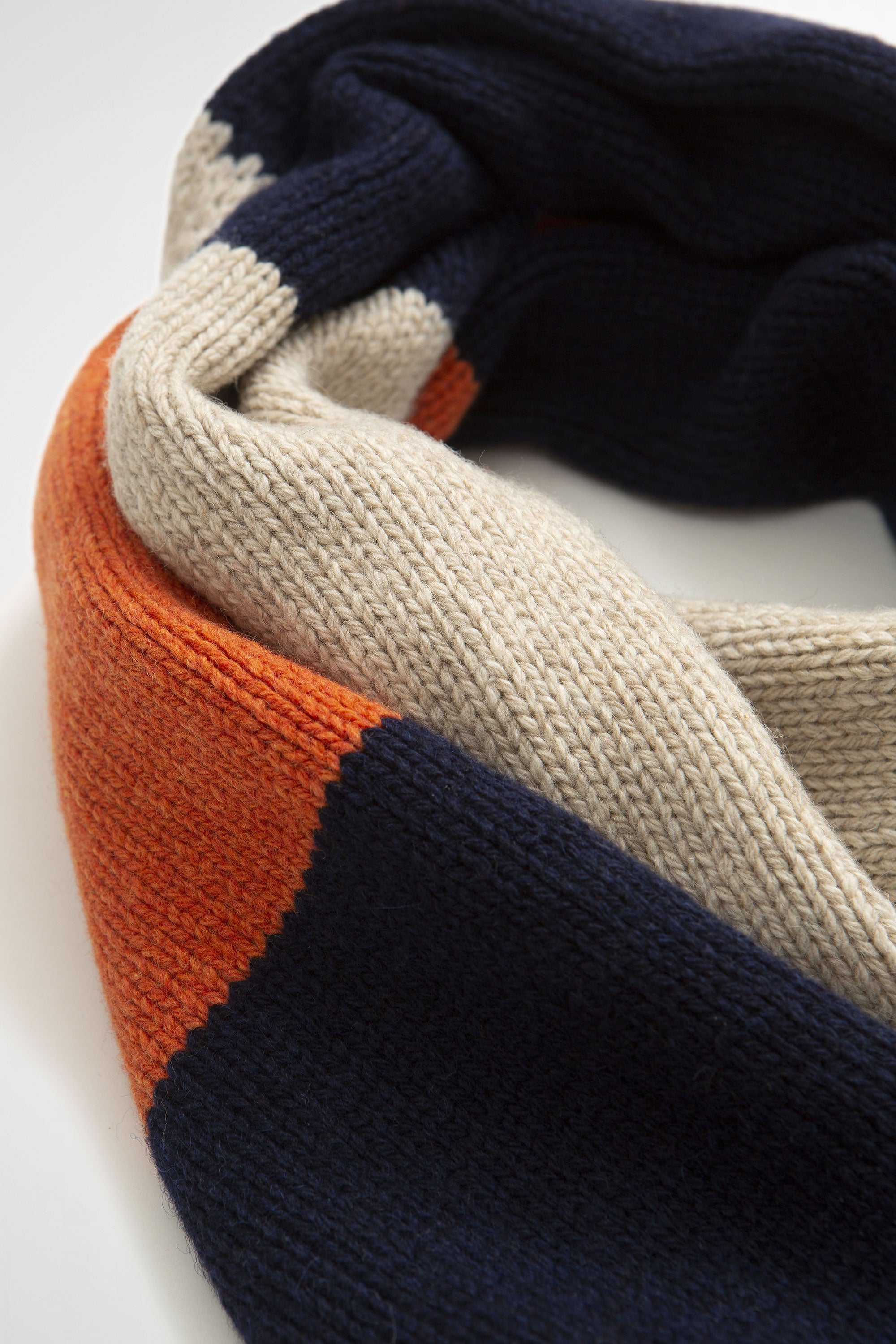 Eco Wool Stripe Scarf Mixed_6