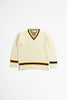 SPORTIVO STORE_Long-Sleeved V-Neck Sweater Snow_2