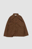 SPORTIVO STORE_Org. Fine Poplin Bakers Overshirt Brown_2