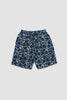 SPORTIVO STORE_Pleated Track Short Hand Print Indigo_2