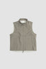 SPORTIVO STORE_Stand Collar Outer Vest Greige