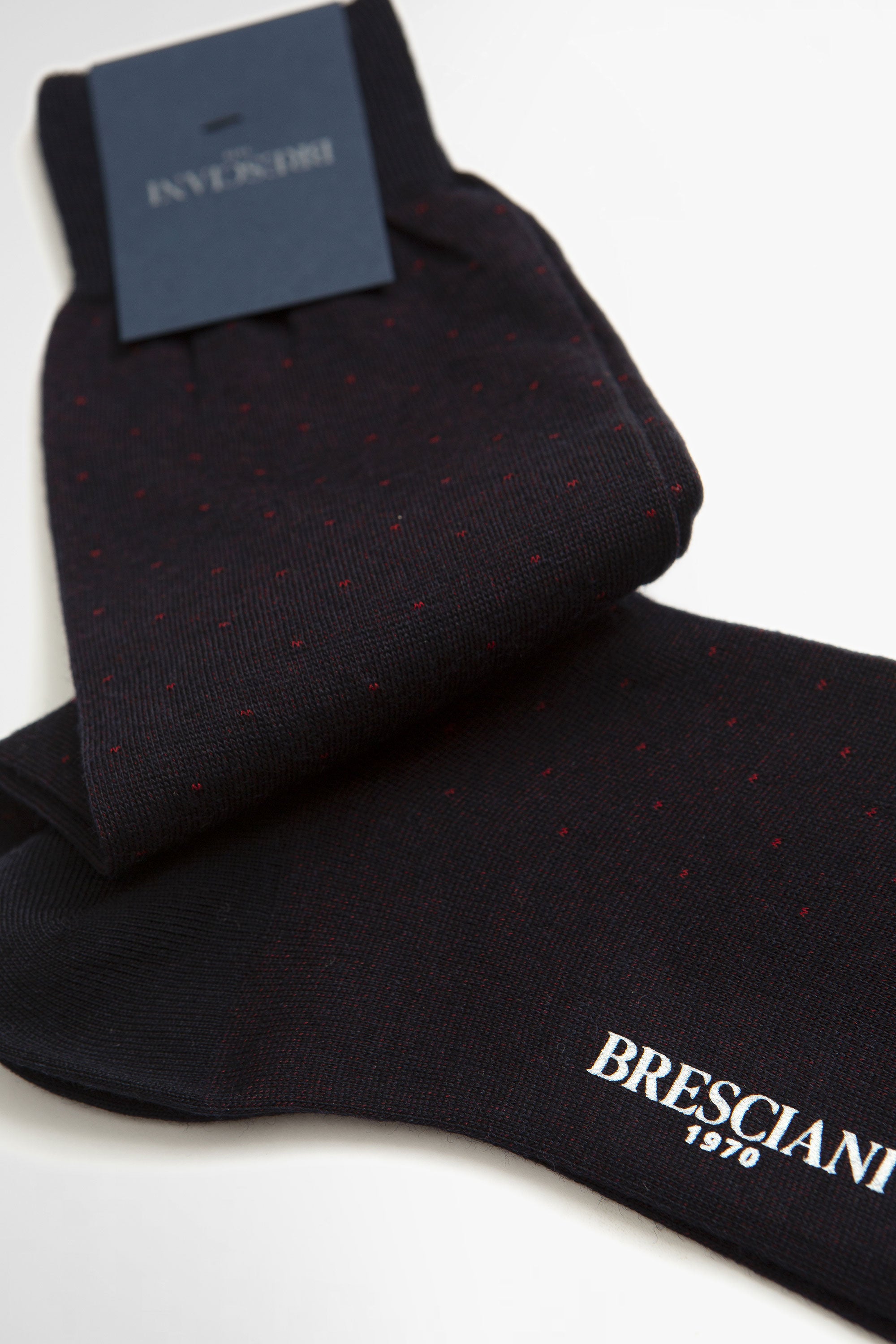 Wool Blend Short Socks Blue/Rosso_2