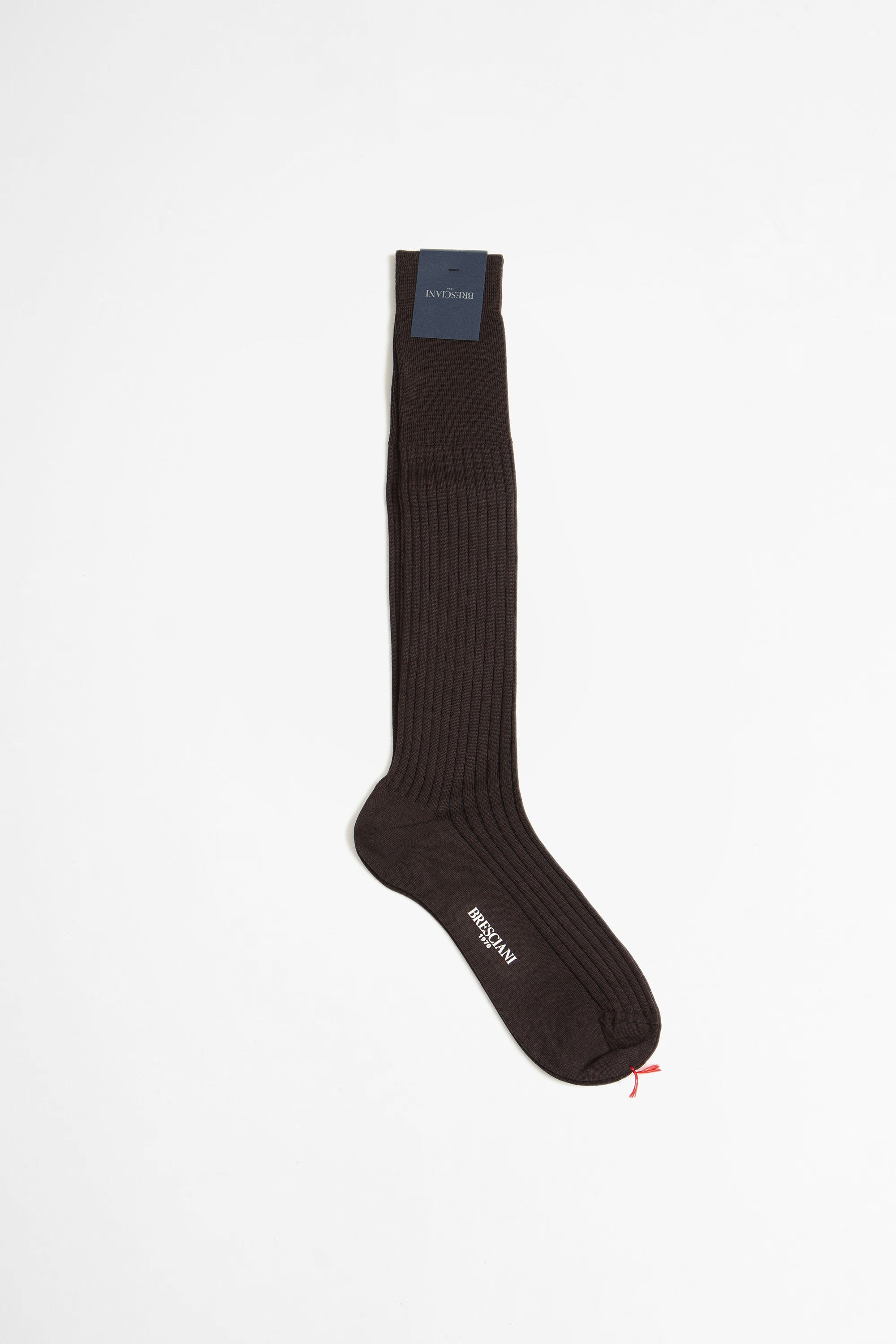 Wool/Cotton Blend Long Socks Caffe/Blue_1